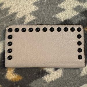 Rebecca Minkoff Studded Gray Leather Wallet